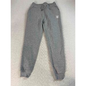Sik Silk Womens‎ Cotton Blend Fleece Lined Embroidered Logo Gray Jogger Pants XL